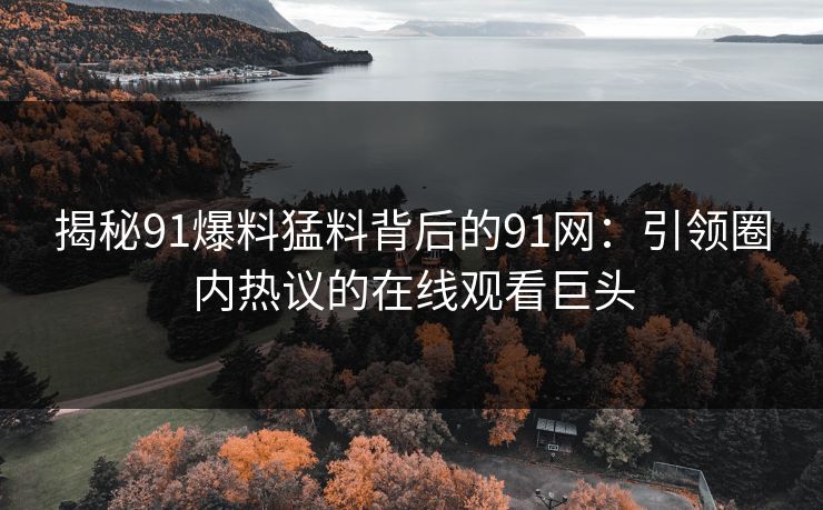 揭秘91爆料猛料背后的91网：引领圈内热议的在线观看巨头